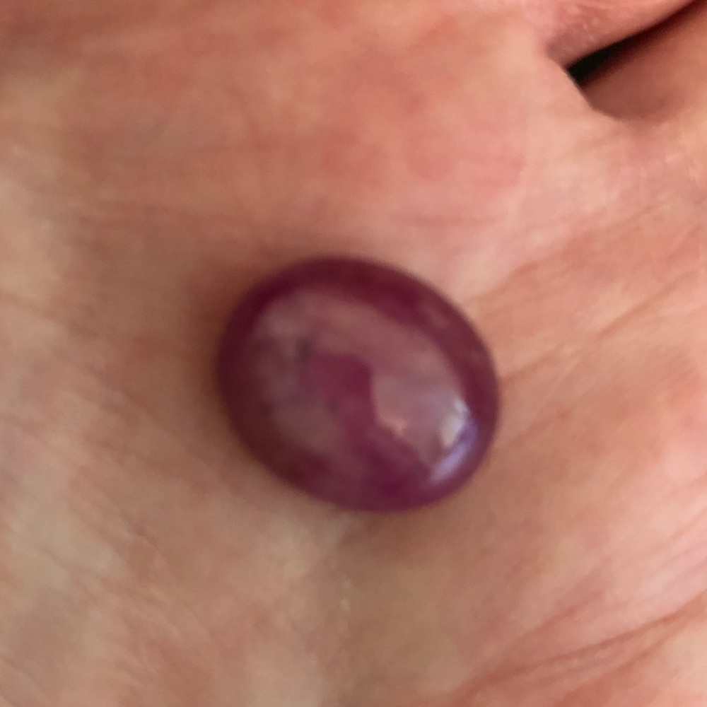 Estate Star Ruby Oval Cabochon - Deep Pink/Purple Gemstone